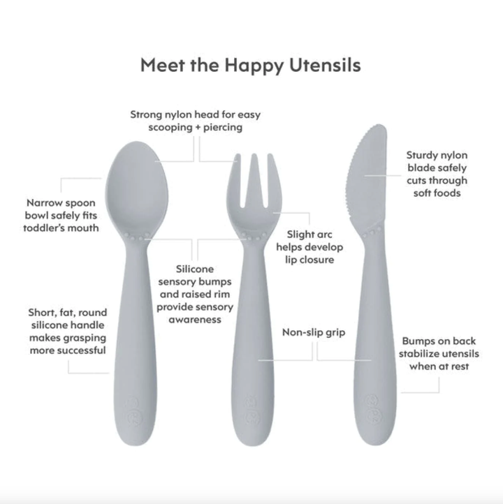 EZPZ HAPPY UTENSILS INDIGO