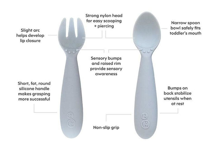 EZPZ Mini Utensil-Pewter