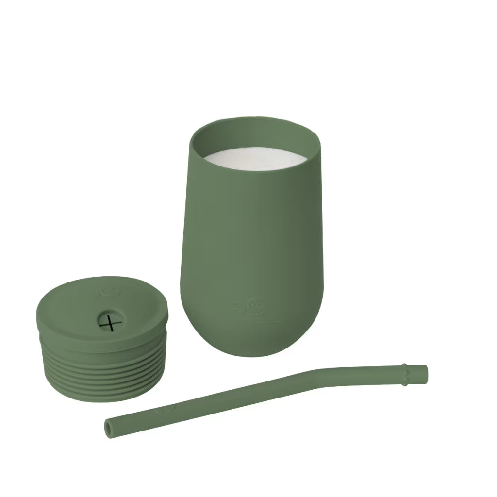 EZPZ HAPPY CUP+STRAW SYSTEM OLIVE