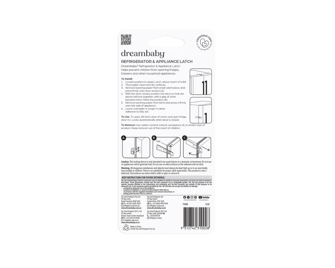 Dreambaby REFRIGERATOR & APPLIANCE LATCH - SILVER(F1002)