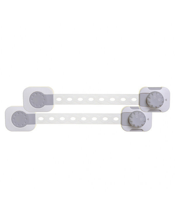Dreambaby TWIST 'N LOCK MULTI-PURPOSE LATCH 2PK WHITE/GREY(F1442)