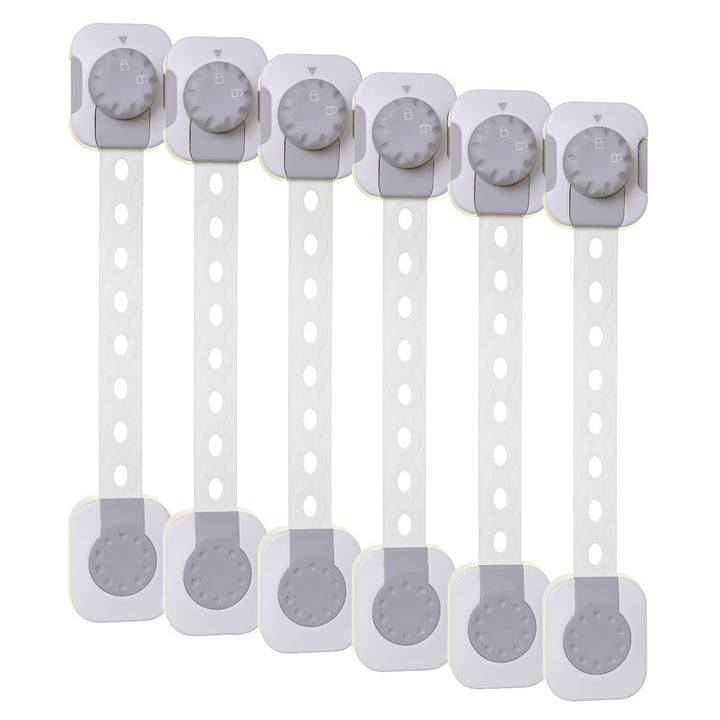 Dreambaby TWIST 'N LOCK MULTI-PURPOSE LATCH 6PK WHITE/GREY(F1443)