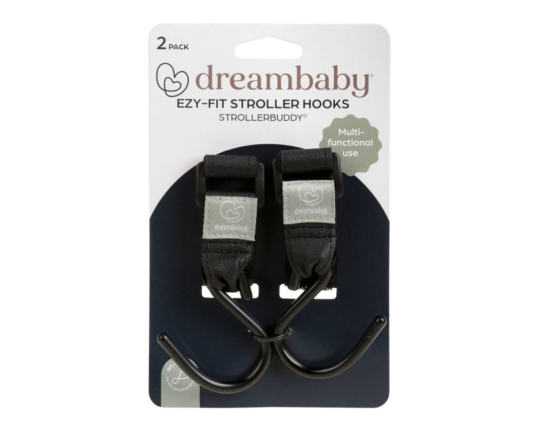Dreambaby EZY-FIT STROLLER HOOKS 2PK - BLACK(F2264)