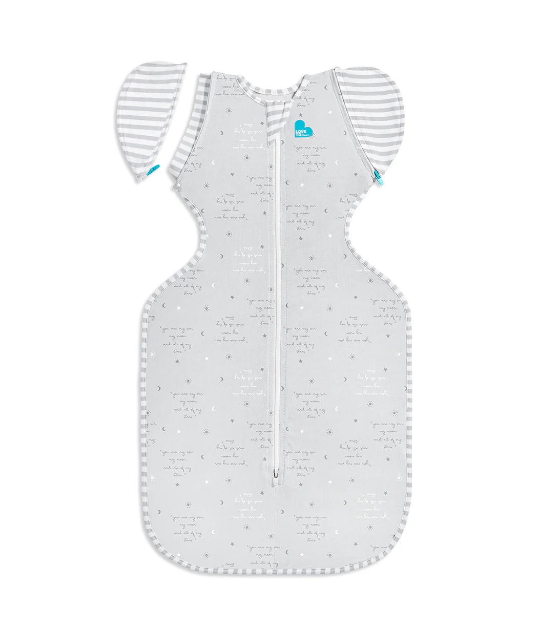 SWADDLE UP™ Transition Bag 0.2Tog LITE You Are My-Grey
