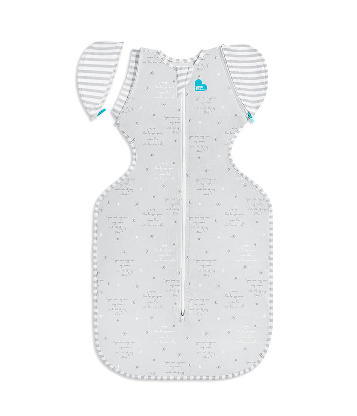 SWADDLE UP™ Transition Bag 0.2Tog LITE You Are My-Grey