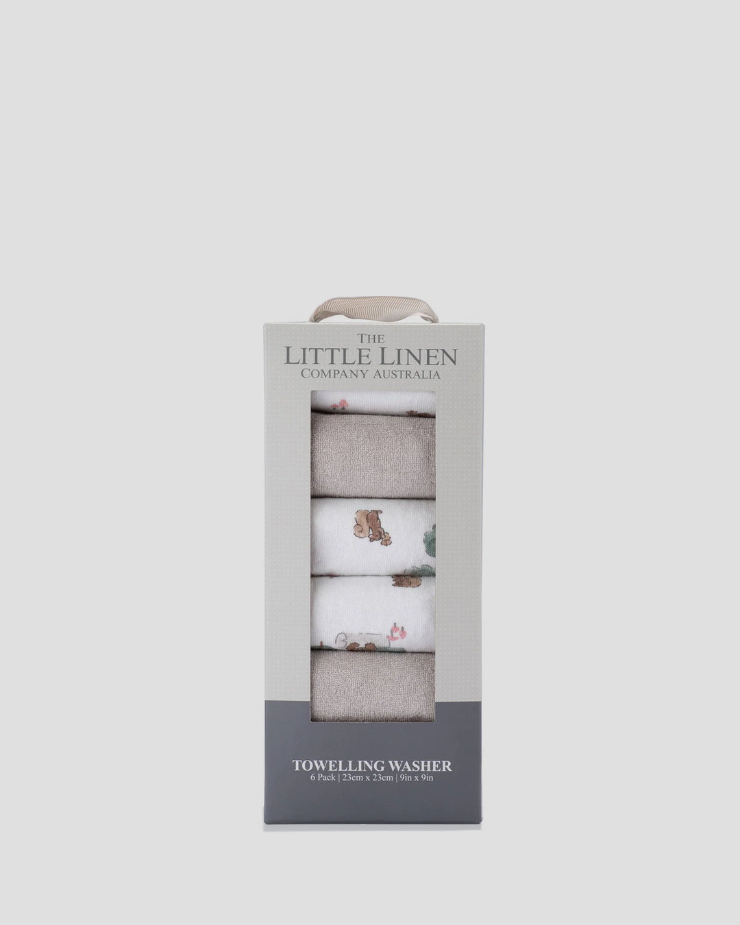 Little Linen Baby Towelling Wash Cloths 6PK - Willow Bear