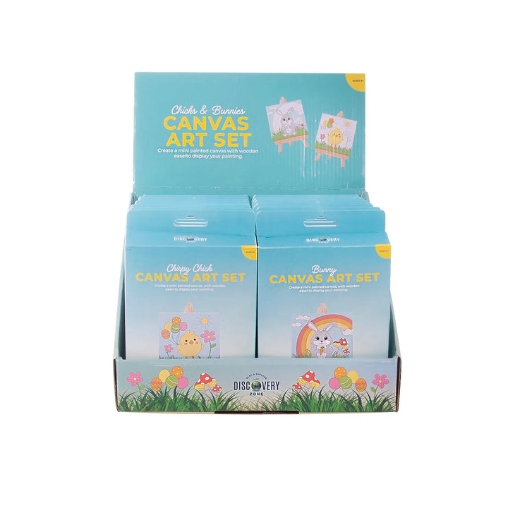 Discovery Zone Canvas Art Set - Chicks & Bunnies Assorted