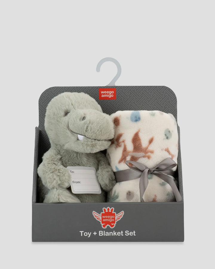 Weegoamigo Plush Toy + Blanket - Roar-y McIlroy T-Rex