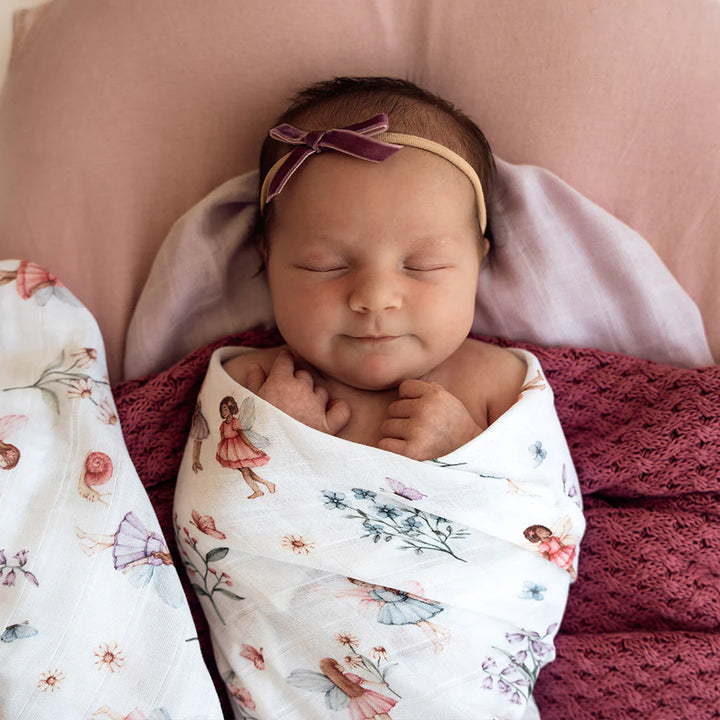 Organic Muslin Wrap - Fairy Garden