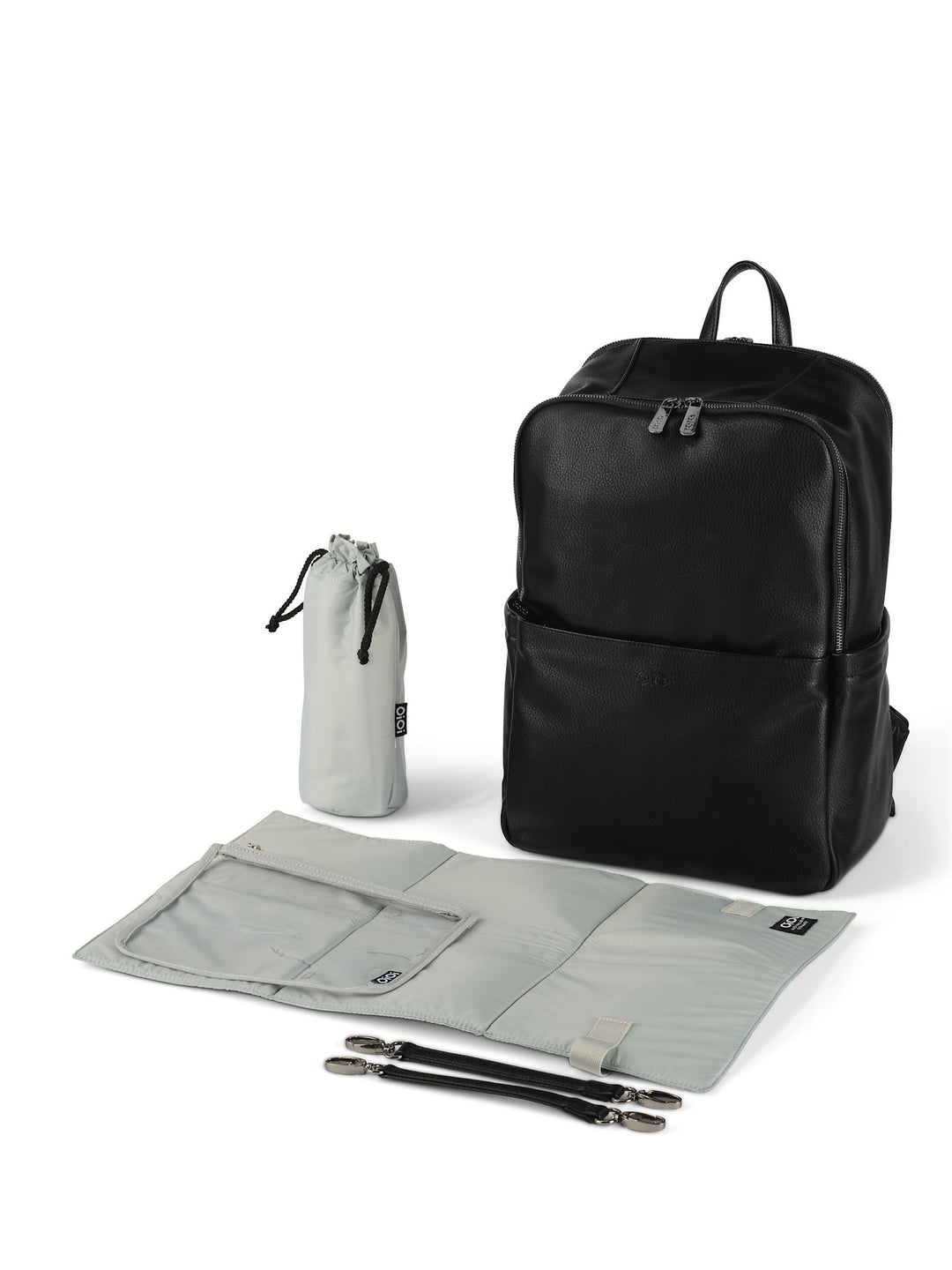 OiOi Multitasker Nappy Backpack - Black Vegan Leather