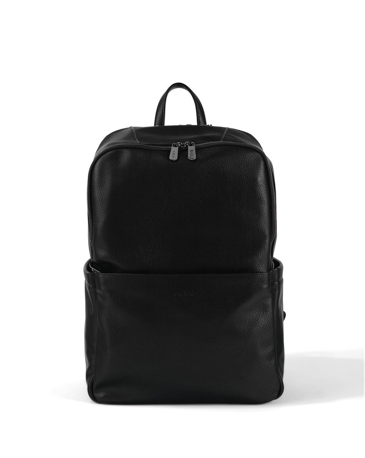 OiOi Multitasker Nappy Backpack - Black Vegan Leather