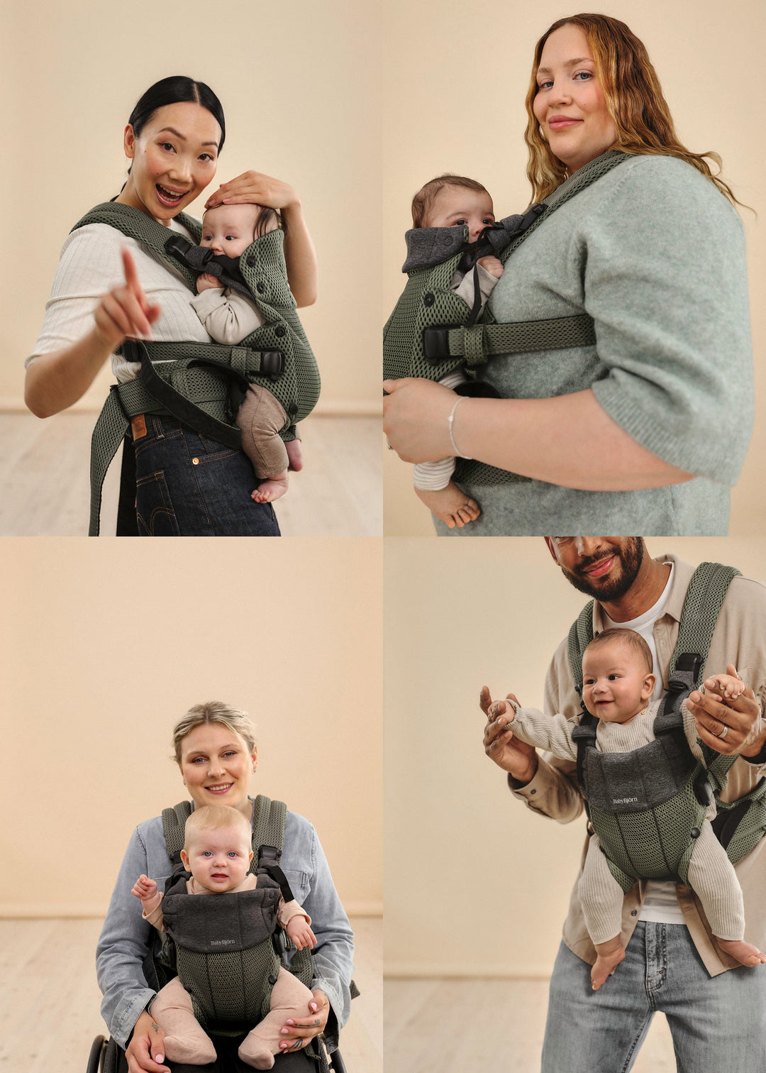 BabyBjorn Baby Carrier Harmony - 3D Mesh, Grey Beige