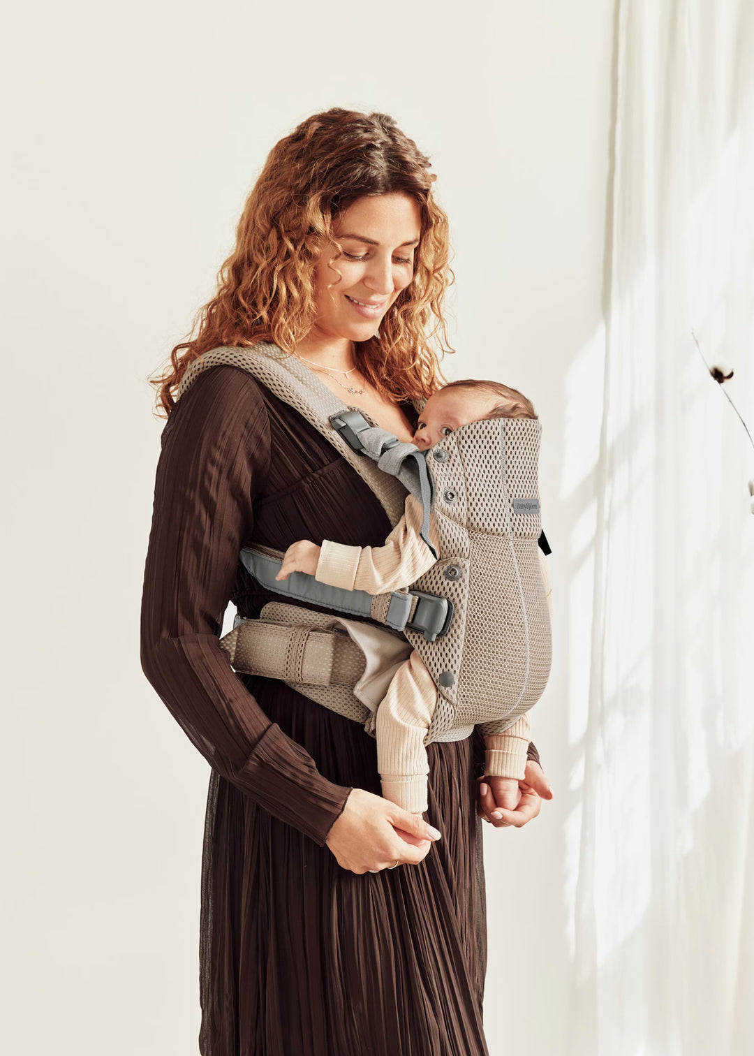 BabyBjorn Baby Carrier Harmony - 3D Mesh, Grey Beige