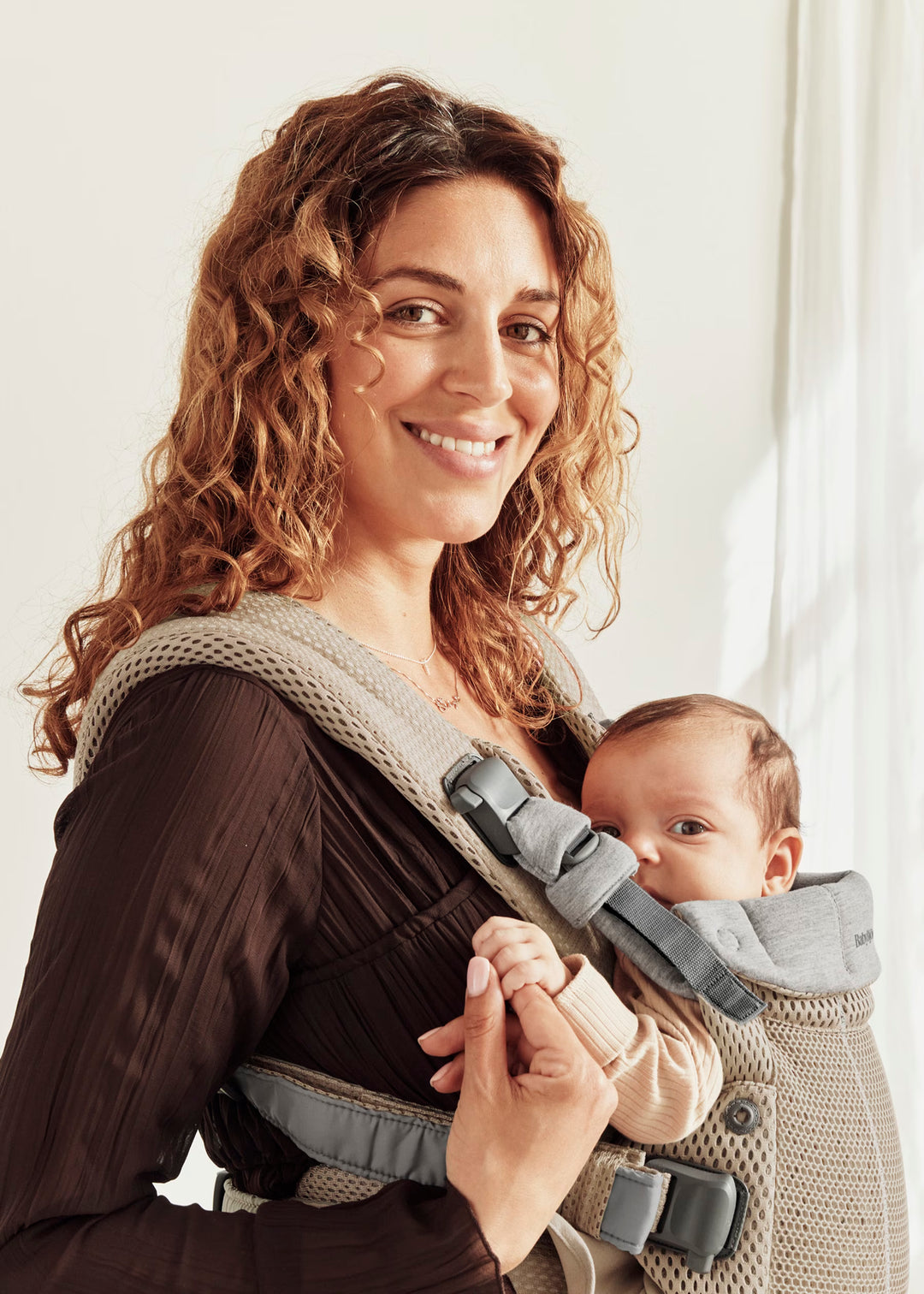 BabyBjorn Baby Carrier Harmony - 3D Mesh, Grey Beige