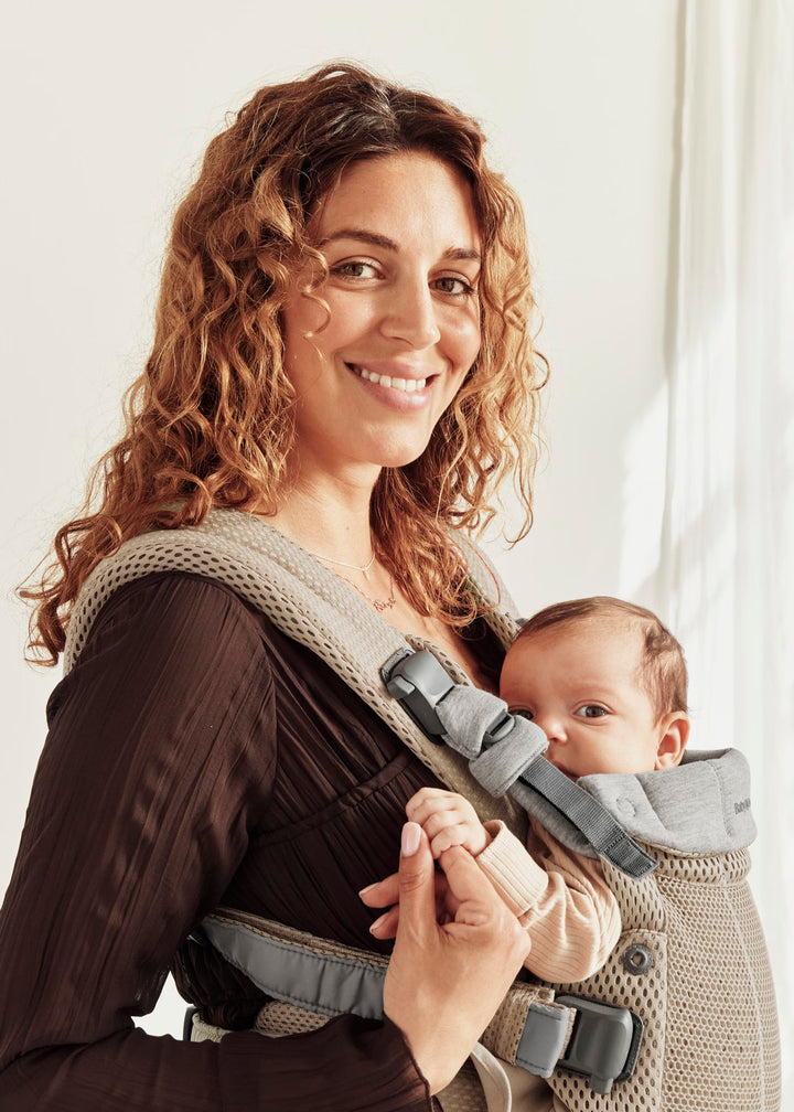 BabyBjorn Baby Carrier Harmony - 3D Mesh, Grey Beige