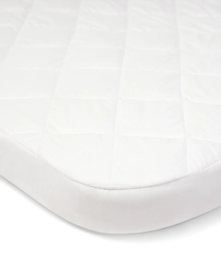 Mamas and Papas Lua Bedside Crib Mattress Protector - White