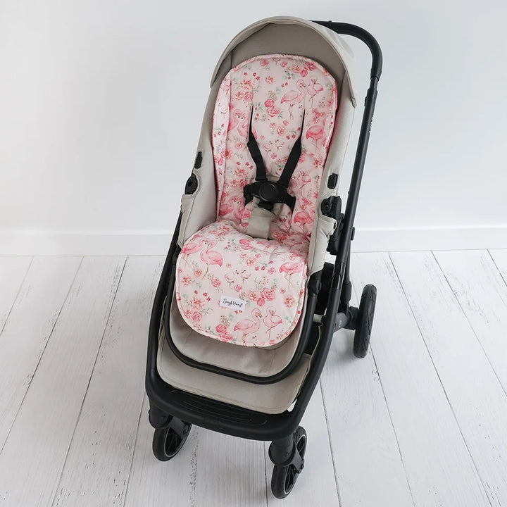 Snuggle Hunny Universal Organic Pram Liner - Flamingos