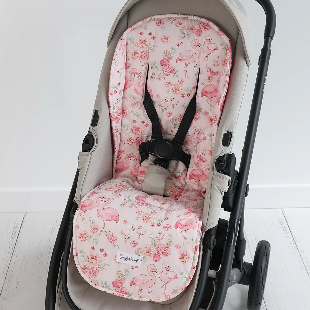 Snuggle Hunny Universal Organic Pram Liner - Flamingos