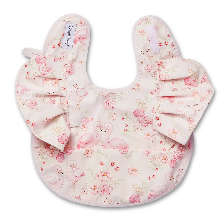 Snuggle Bib Waterproof - Flamingos Frill