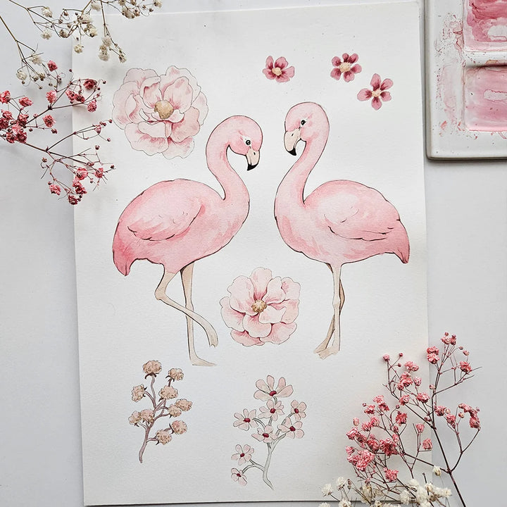 Snuggle Bib Waterproof - Flamingos Frill