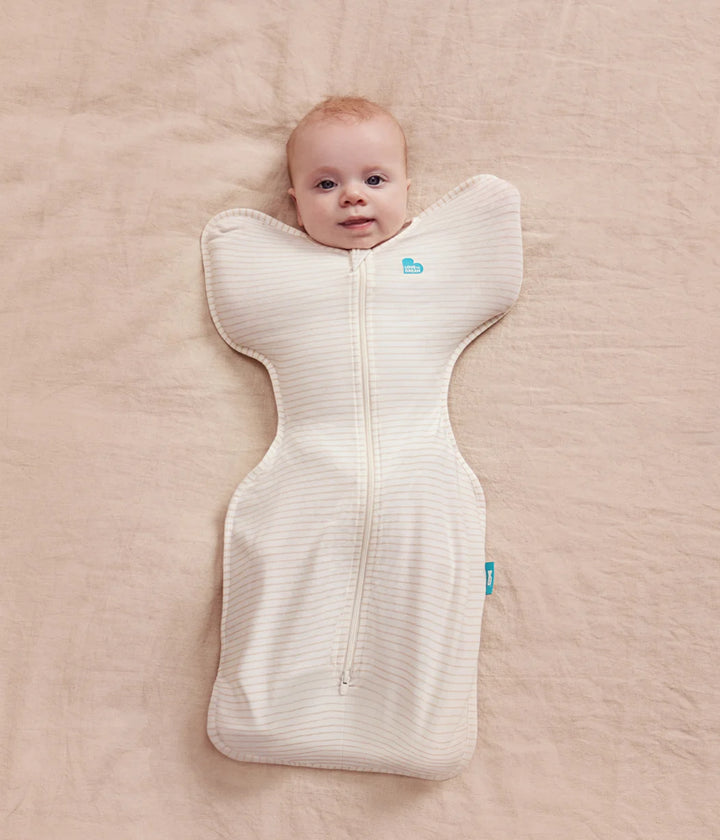 SWADDLE UP™ LITE 0.2Tog Cotton - Tan Breton Stripe