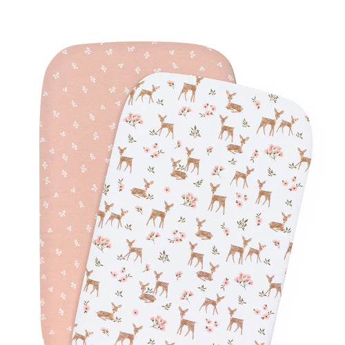 Living Textiles 2pk Bedside Bassinet Fitted Sheet - Sophia's Garden