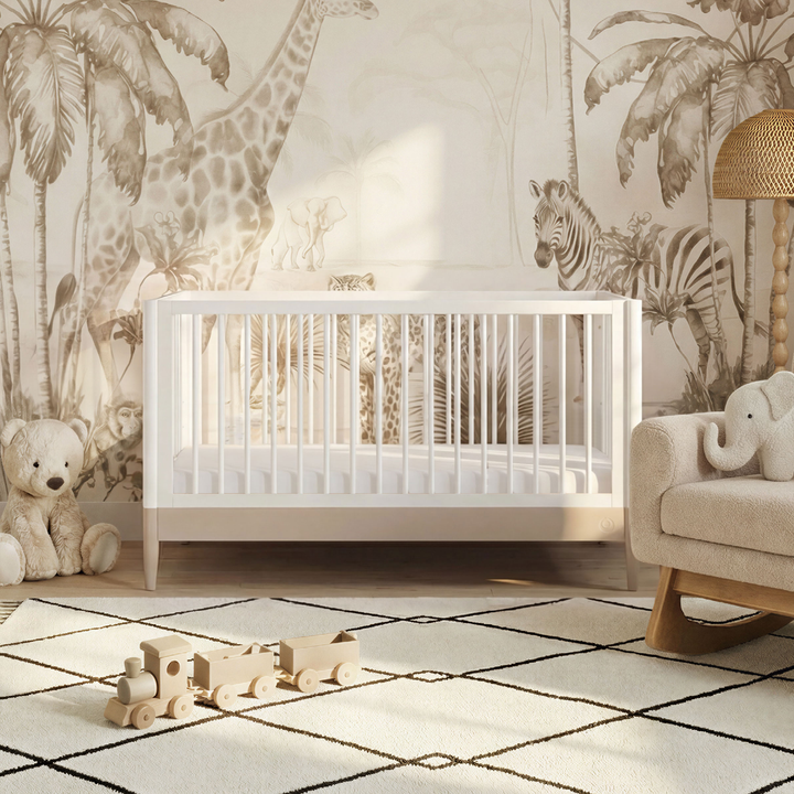 Gaia Baby Eos Cot Bed - White | Soft Cashmere