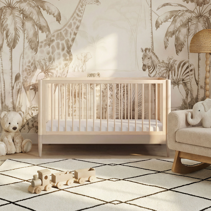 Gaia Baby Eos Cot Bed - Natural Ash | Soft Cashmere