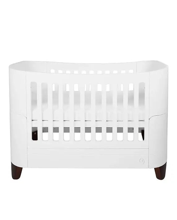 Gaia Baby Serena Convertible Cot Bed - White | Walnut