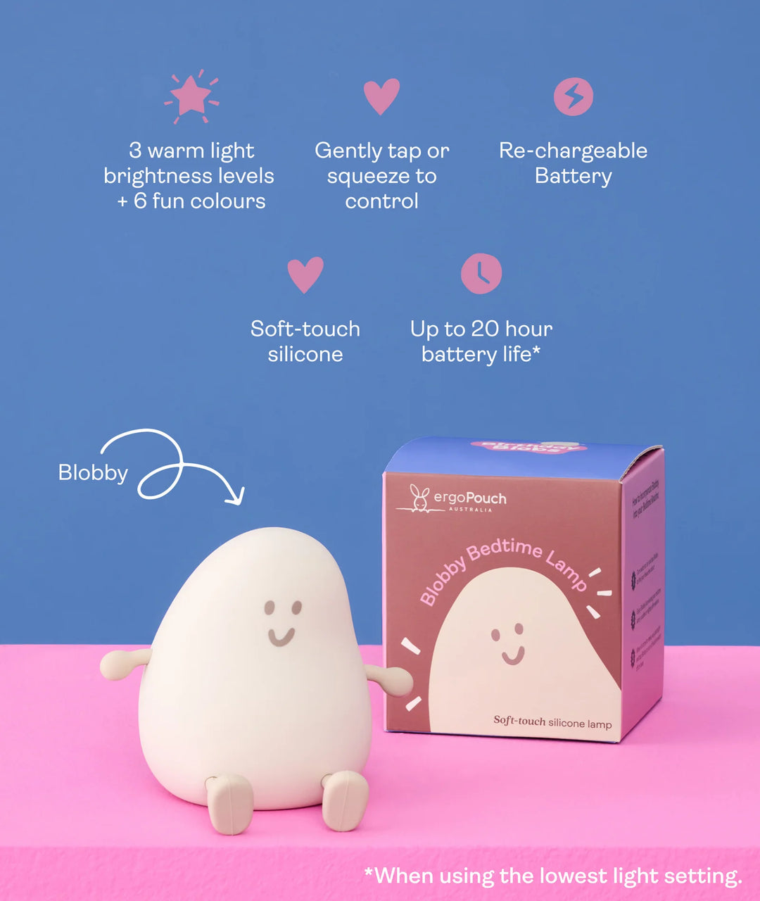 ergoPouch Blobby Bedtime Lamp Taupe