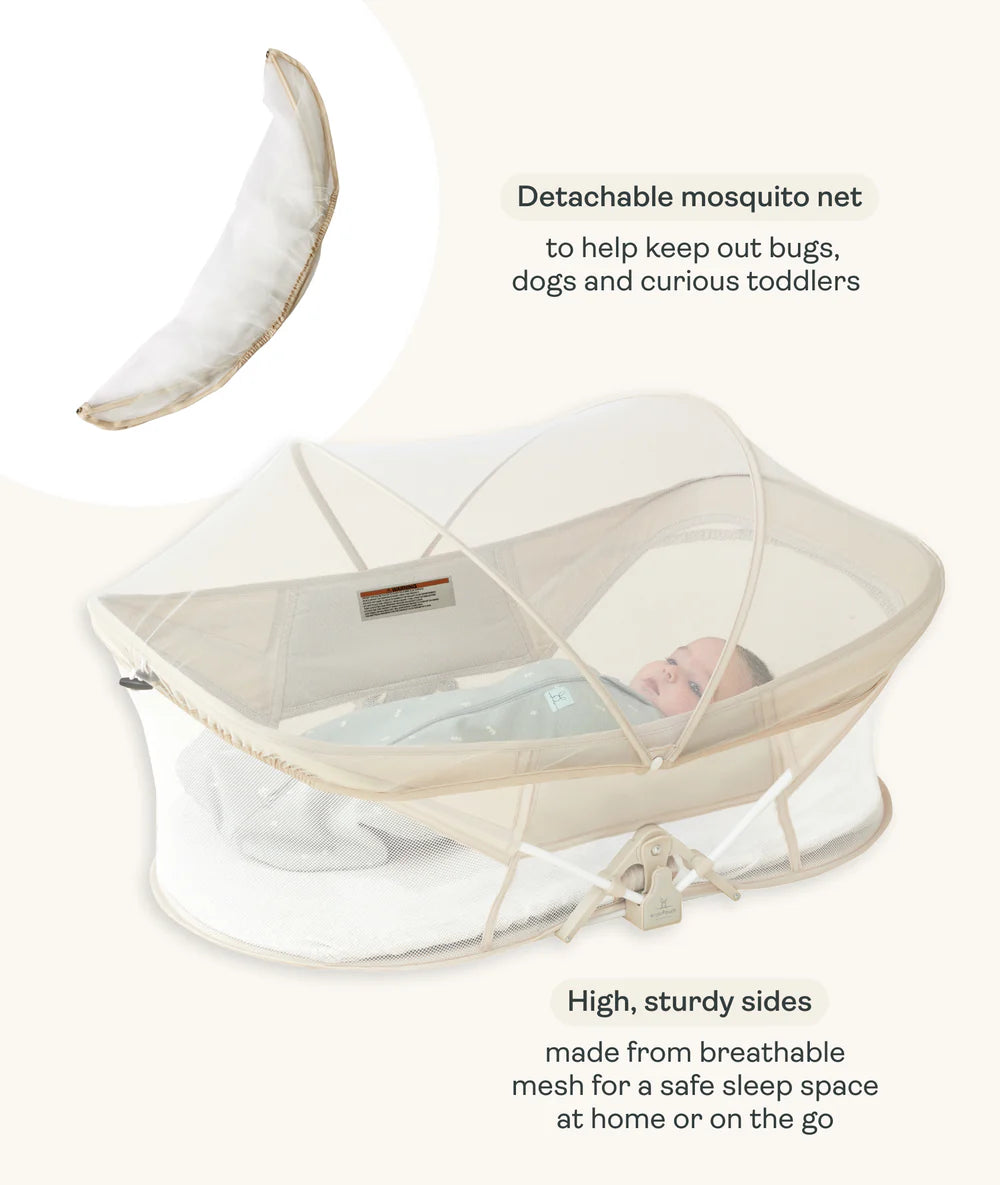 ergoPouch Easy Sleep Portable Bassinet Ecru