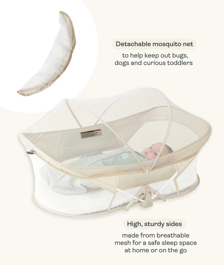 ergoPouch Easy Sleep Portable Bassinet Ecru