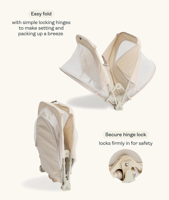 ergoPouch Easy Sleep Portable Bassinet Ecru
