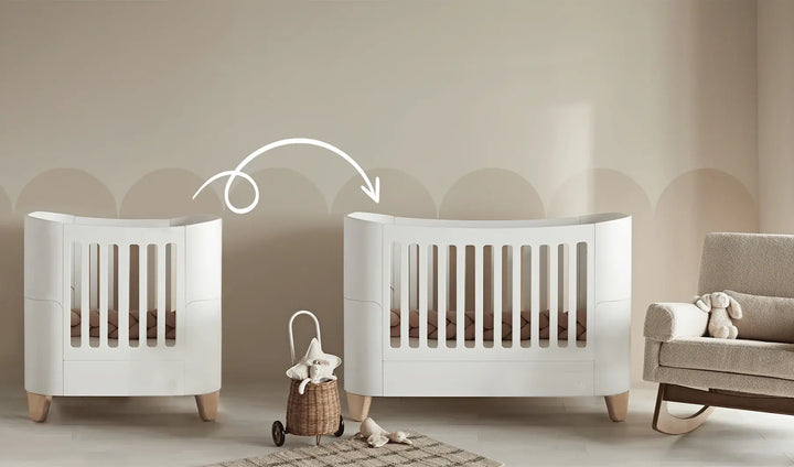 Serena Mini Cot Bed Extension with included Mattress