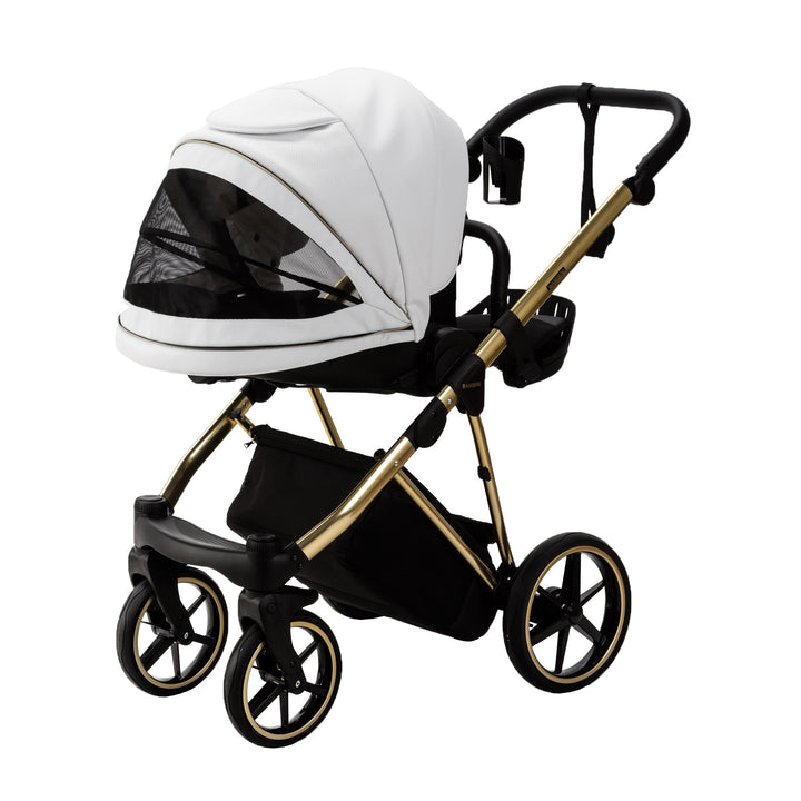 Bambini GENEVA Modern Pram - White/Gold