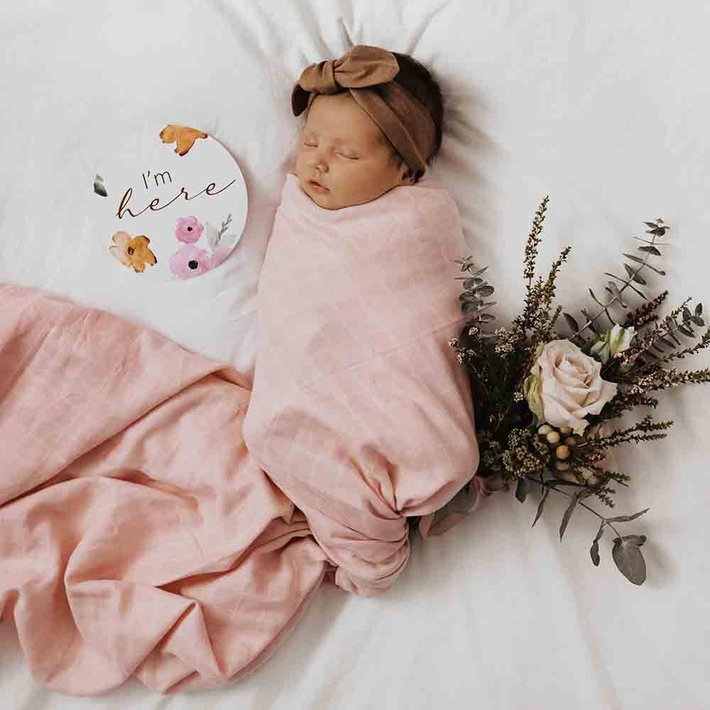 Organic Muslin Wrap Musk Pink