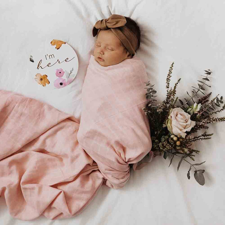 Organic Muslin Wrap Musk Pink