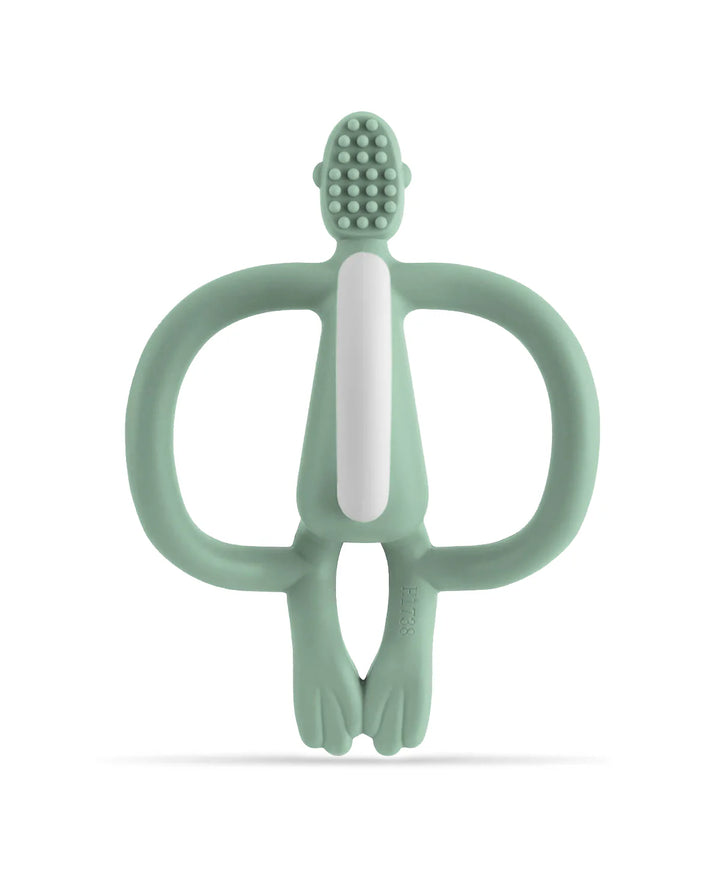 Matchstick Monkey Teething Toy and Gel Applicator-Mint Green
