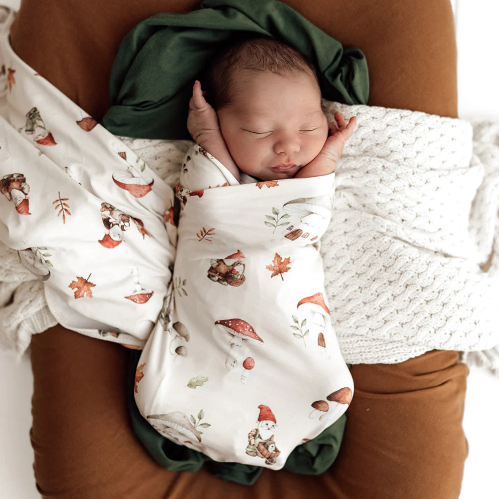 Baby Jersey Wrap & Beanie Set - Gnomes