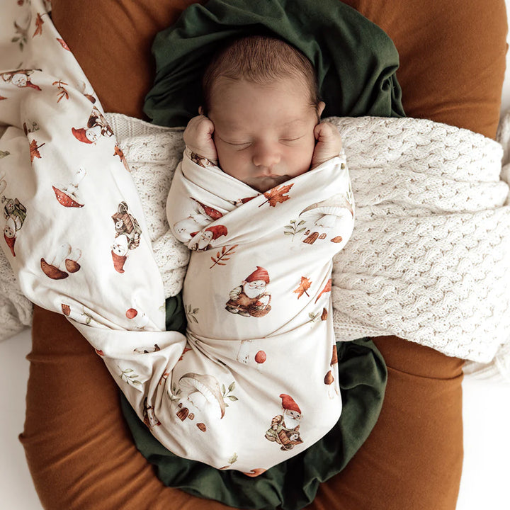 Baby Jersey Wrap & Beanie Set - Gnomes