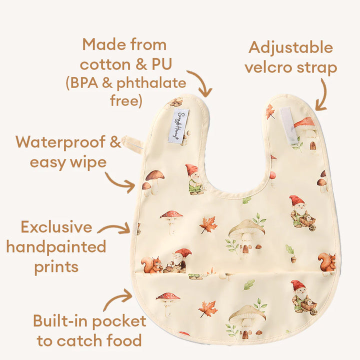 Snuggle Bib Waterproof - Gnomes