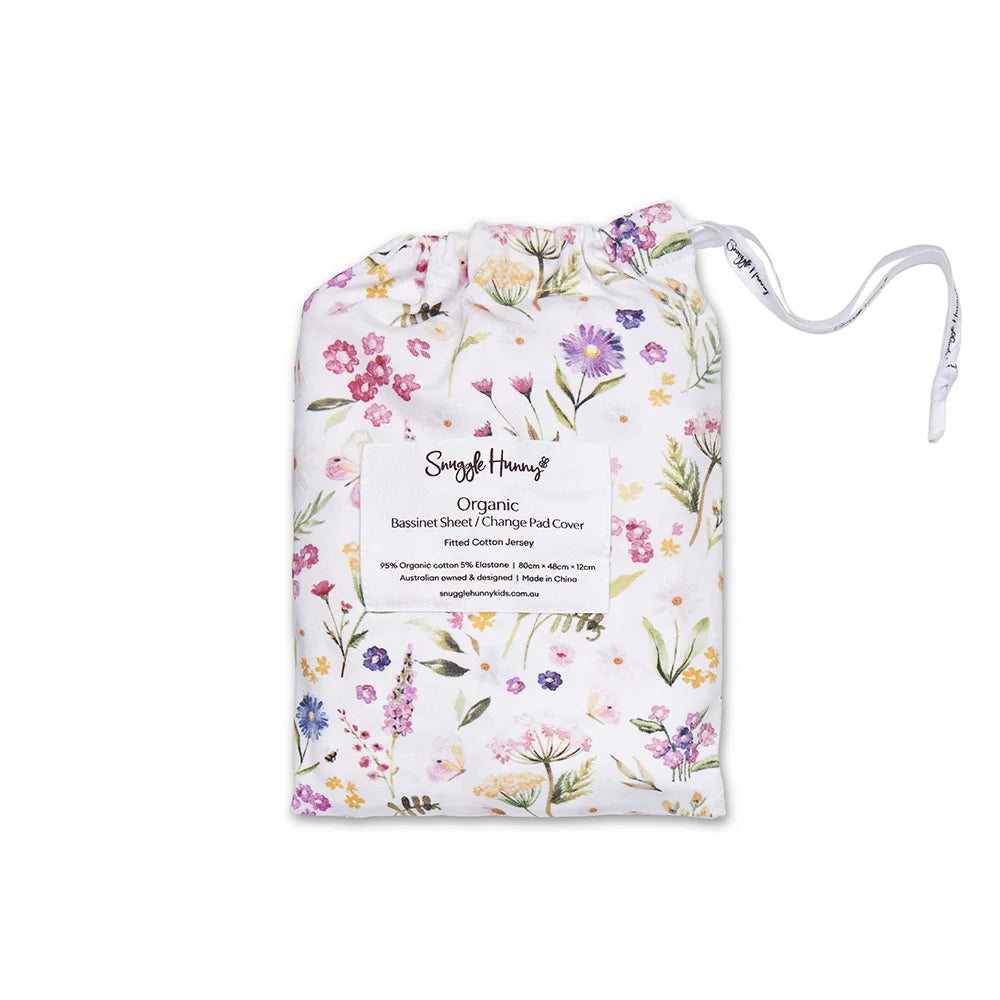 Snuggle Hunny Organic Bassinet Sheet / Change Pad Cover - Gracie