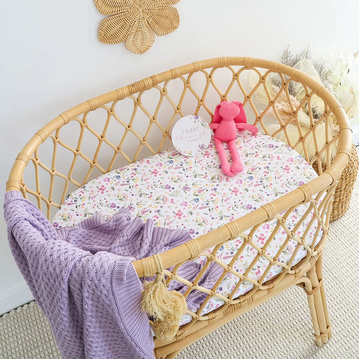 Snuggle Hunny Organic Bassinet Sheet / Change Pad Cover - Gracie