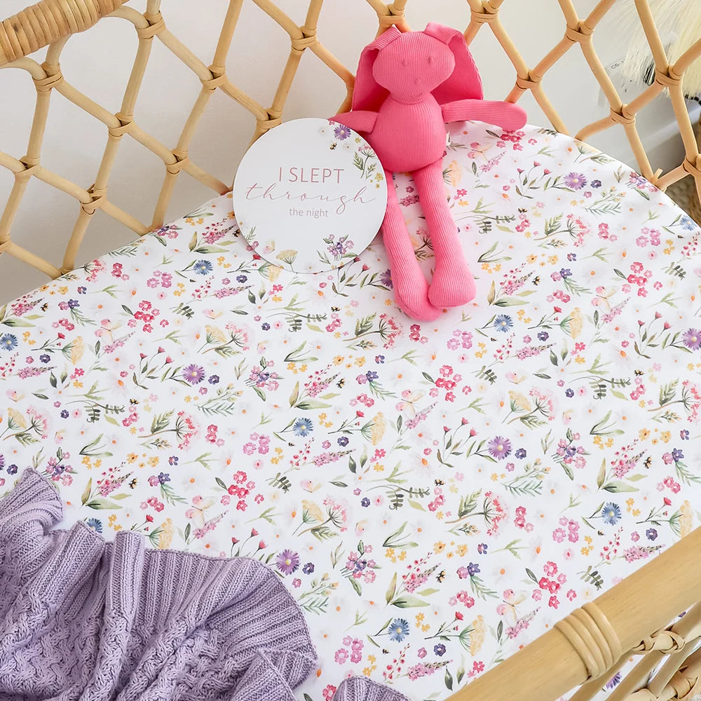 Snuggle Hunny Organic Bassinet Sheet / Change Pad Cover - Gracie