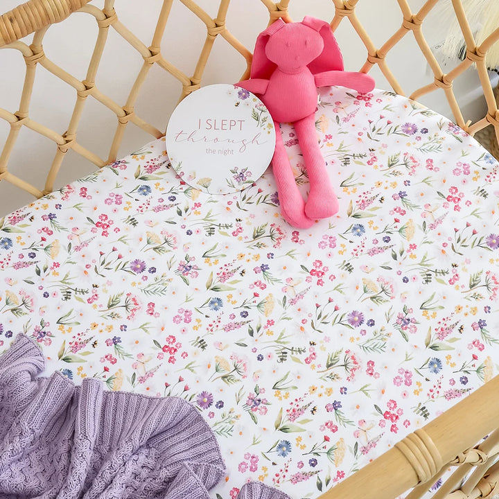 Snuggle Hunny Organic Bassinet Sheet / Change Pad Cover - Gracie