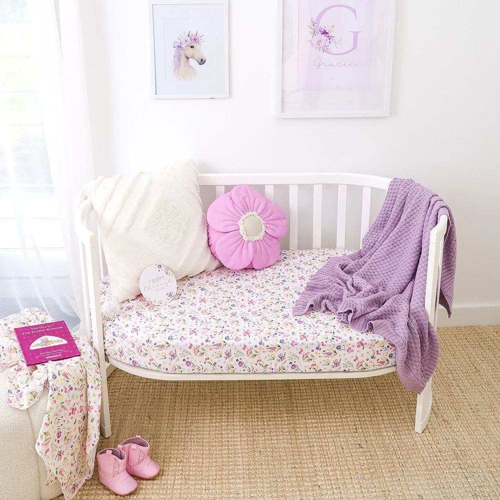 Snuggle Hunny Organic Fitted Cot Sheet - Gracie