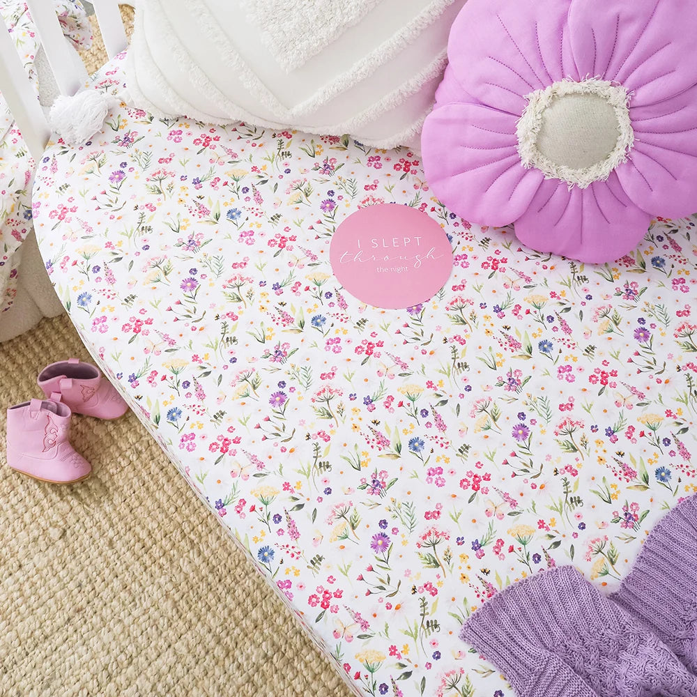 Snuggle Hunny Organic Fitted Cot Sheet - Gracie