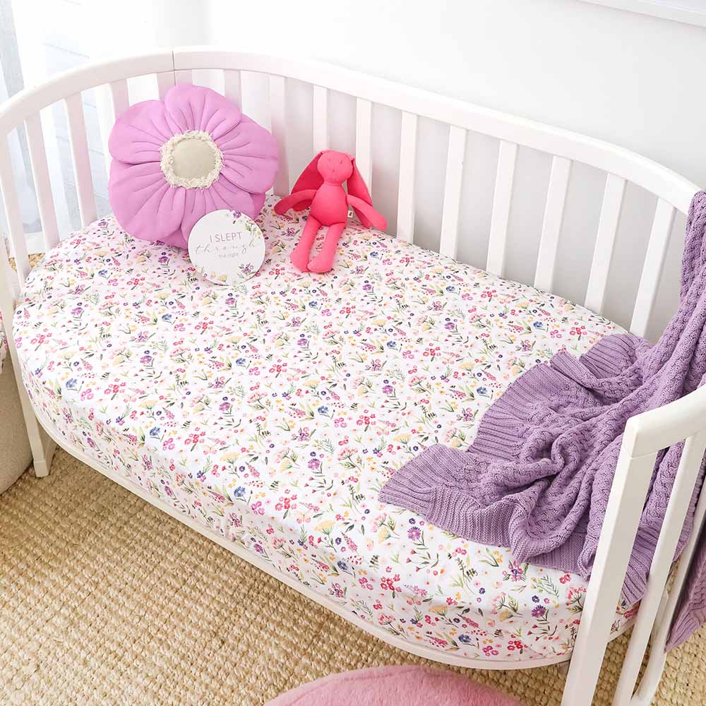 Snuggle Hunny Organic Fitted Cot Sheet - Gracie