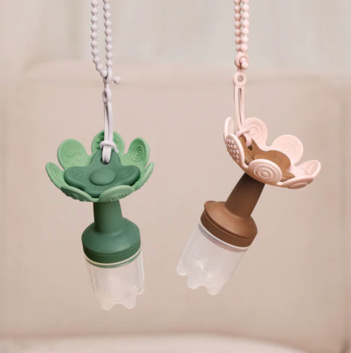 Haakaa Flower Fresh Food Feeder & Cover Set-Oat