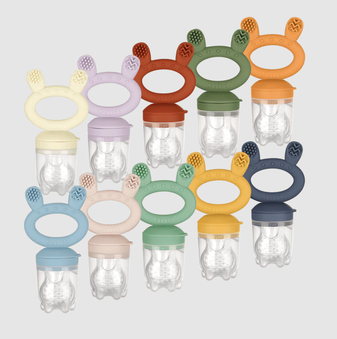 Haakaa Fresh Food Feeder & Cover Set-Sky Blue(New)